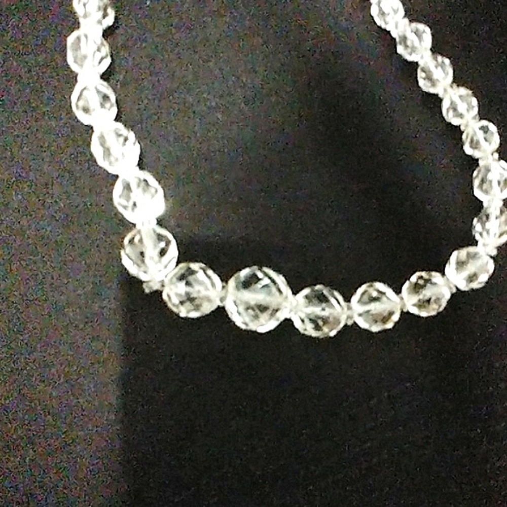 Vintage Clear Graduating crystal Choker necklace
